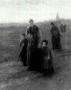 Returning From Church by Bernard Johann De Hoog