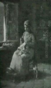 Dutch Girl With Cat by Bernard Johann De Hoog