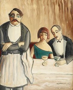 Pa Restaurangen by Carl Birger Hoeoeg