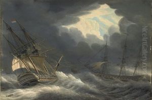 Shipping In Stormy Waters by Engel Hoogerheyden