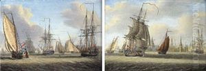 Dutch Shipping In Light Breezes Off Flushing