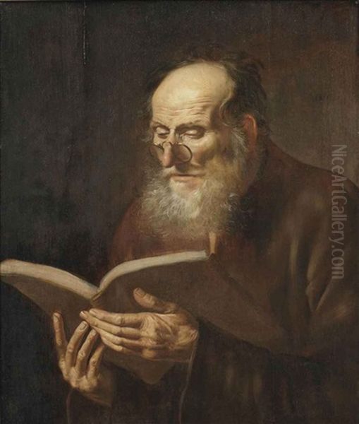A Bearded Man Reading - view 1