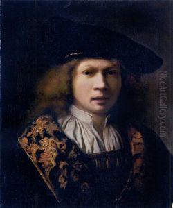 Portrait Of A Young Man In A Brocade-lined Cloak And A Velvet Black Cap Portrait Of A Young Man In A Brocade-lined Cloak And A Velvet Black Cap