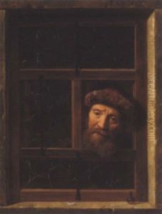 Der Mann Im Fenster by Samuel Van Hoogstraten