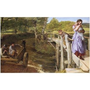 The Brook - And Out Again I Curve And Flow, To Join The Brimming River; For Men May Come, And Men May Go, But I Go On Forever.- Tennyson by James Clarke Hook