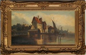 Hollandische Landschaft by Ludwig van Hoom