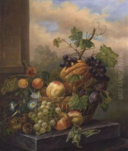 Stillleben Mit Fruchtekorb by Elisabeth Iosetta Hoopstad