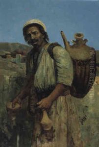 Le Porteur D'eau Au Bas De L'atlas