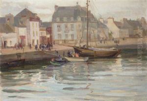 Evening In Concarneau, Brittany by Robert Hope