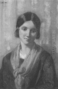 A Portrait Of A Woman With Red Scarf