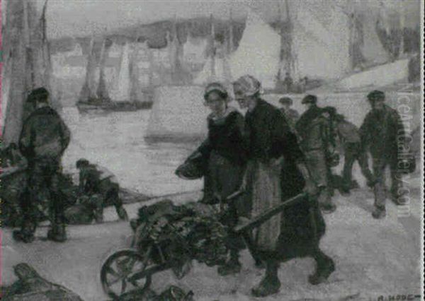 A Fishing Harbour - view 1