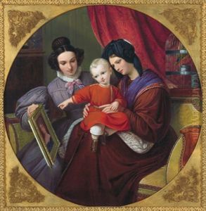 Familienidylle by August Hopfgarten
