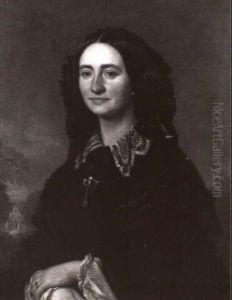 Johanna Von Salisch, Ehefrau Des Georg Rudolf Gustav Von Salisch Auf Jeschutz, Pastel, Kadlau Und Kratzgau by August Hopfgarten