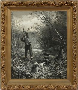 Hunter In Landscape by Robert B. Hopkin
