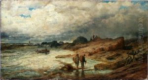 Clam Diggers Rocky Ocean Coast