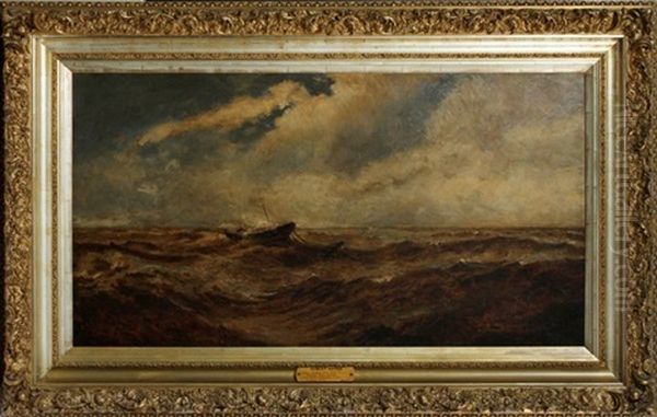 Sailboat In Rough Water - view 1