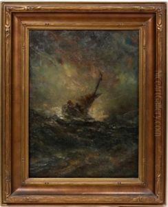 Seascape With Sailing Vessel by Robert B. Hopkin