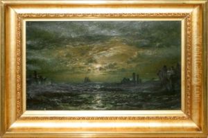 Midnight Nautical Scene by Robert B. Hopkin