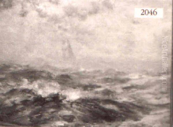 Ship Sailing In High Seas - view 1