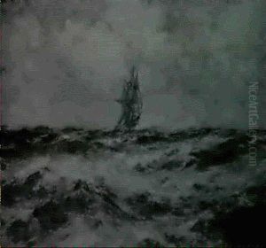 A Ship In Stormy Seas by Robert B. Hopkin
