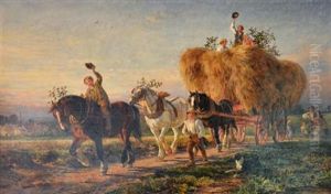 Bringing Home The Harvest by William H. Hopkins