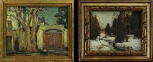 Forest Landscape In Winter by Frank A. Barney