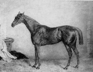 A Bay Hunter In A Stable by William H. Hopkins