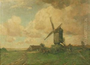 Vue Du Moulin by Ferdinand Bernhard Hoppe