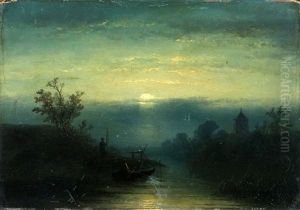 Het Binnenhalen Van De Visnetten Bij Nacht