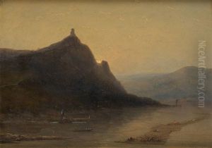Paysage Rhenan by Johannes Franciscus Hoppenbrouwers