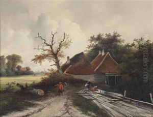 Laundry Day by Johannes Franciscus Hoppenbrouwers