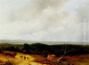 A Panoramic Summer Landscape by Johannes Franciscus Hoppenbrouwers