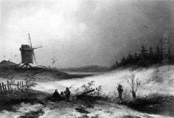 A Mill In A Winter Landscape - view 1