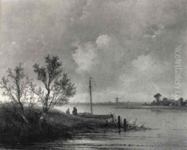 River Landscape With Figures - view 1