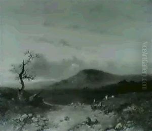 Landschaft Im Abendrot by Johannes Franciscus Hoppenbrouwers