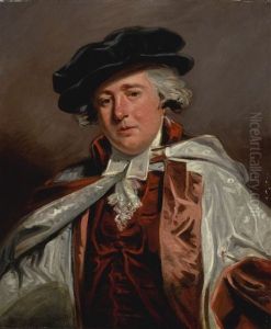 Portrait Of Dr. Edmund Ayrton (1704-1808), Half Length, In Crimson Choirmaster Robes