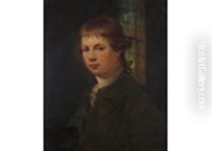 Portrait Of A Boy, Head And Shoulders by Sir John Hoppner