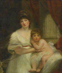 Portrait Of The Countess Of Oxford And Her Daughter, Lady Jane Elizabeth Harley
