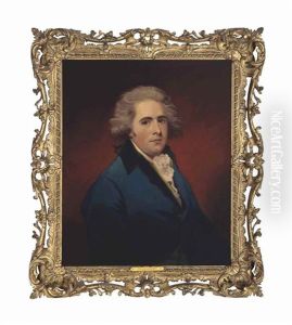 Portrait Of George Legge (1755-1810), 3rd Earl Of Dartmouth Kg, Pc, Frs, Half-length, In A Blue Coat by Sir John Hoppner