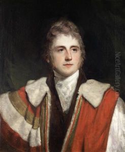 Portrait Of Peter Leopold Nassau Cowper, 5th Earl Cowper, Bust-length, In Peer's Robes