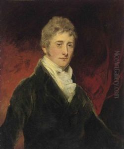 Portrait Of A Gentleman (thomas Hamilton, Lord Binning, Later 9th Earl Of Haddington (1780-1858)?) In A Blue Coat