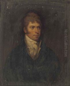 Portrait Of A Gentleman In A Black Coat And White Cravat