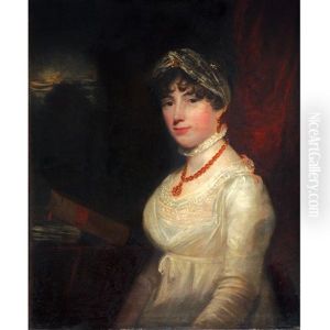 Portrait Of A Lady In White by Sir John Hoppner