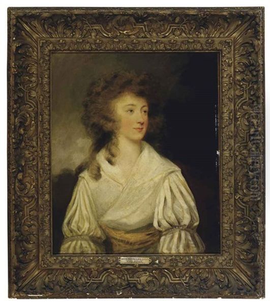 Portrait Of Mrs Guyon, Wearing A White Dress - view 1