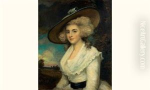 Portrait De Femme Au Chapeau by Sir John Hoppner