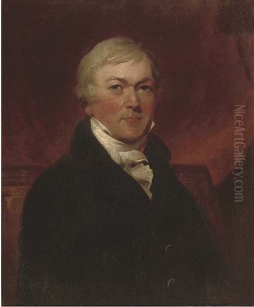 Portrait Of A Gentleman, Half-length, In A Black Coat And White Cravat - view 1