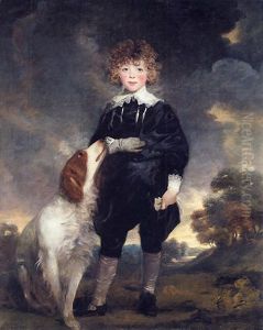 Portrait Of The Hon. Leicester Fitzgerald Charles Stanhope, Later 5th Earl Of Harrington, When A Child by Sir John Hoppner