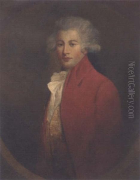 Portrait Of A Young Gentleman, In A Red Jacket And White Cravat - view 1