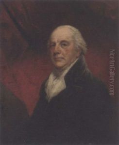 Portrait Of J. Cotes M.p., In A White Cravat And Black Jacket, Before A Red Drape