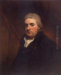 Portrait Of Mr. Huddleston Of Cambridge In Black Coat And White Stock